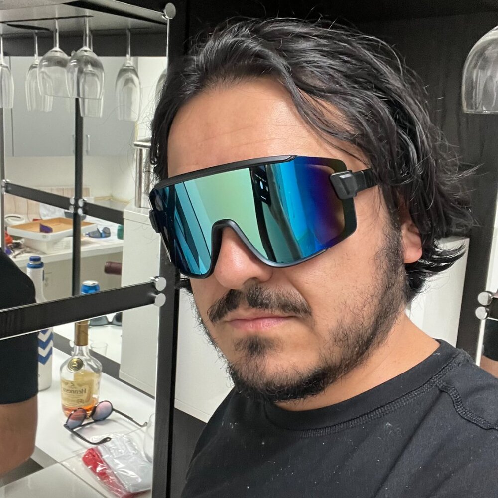 Sport Men Sunglasses Oversized Wrap Around Shield Protective UV400 Lentes Gafas‎